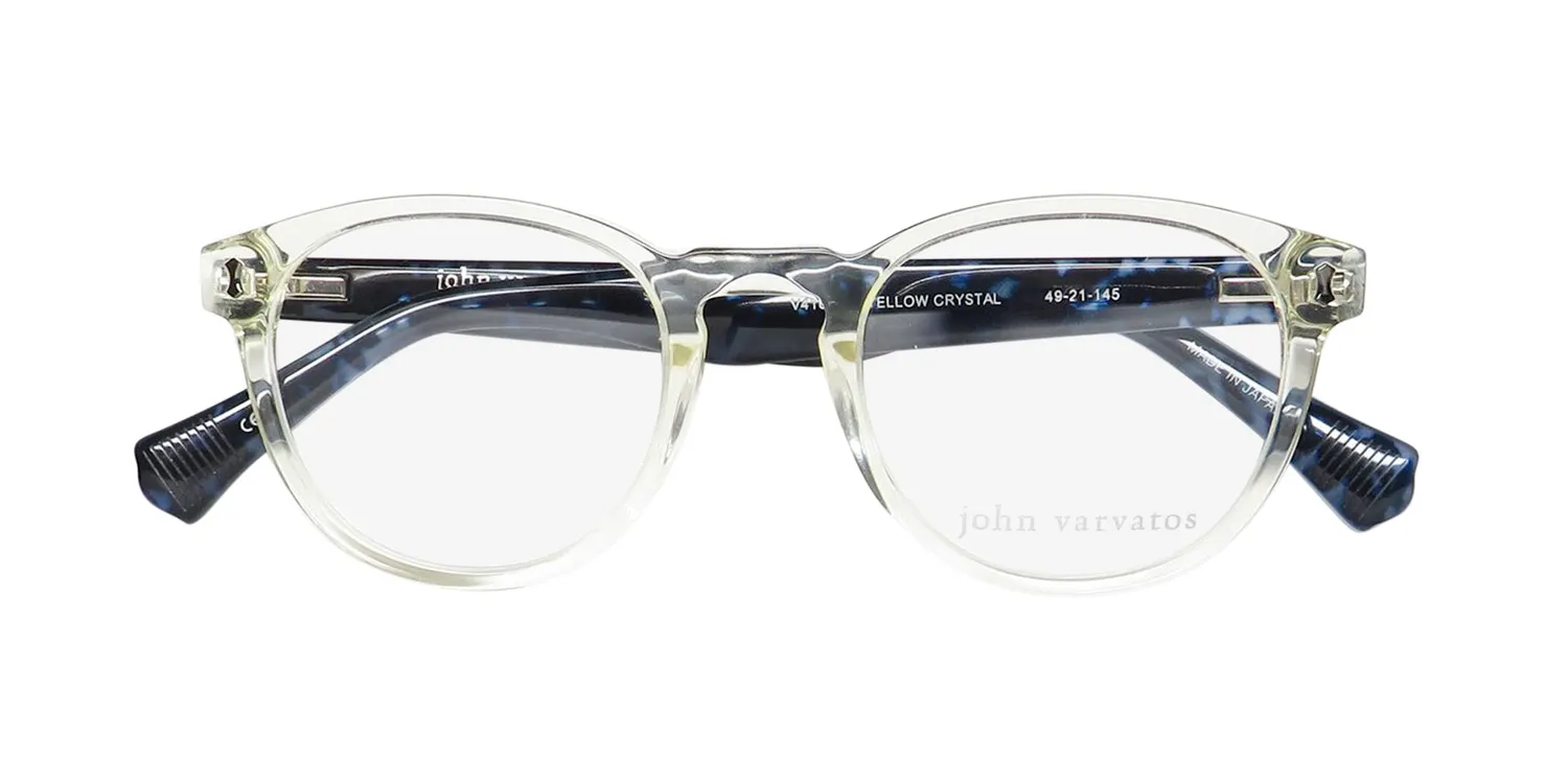 John Varvatos V416 yellow crystal Eyeglasses Yellow Crystal 49mm 2