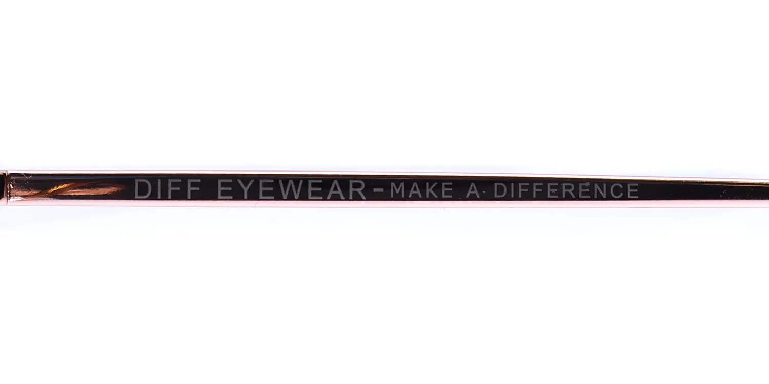 Diff 0286 Reid Blue Light Lens rg Eyeglasses Rose Gold 51mm Unisex 7