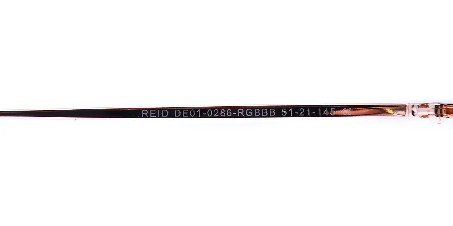 Diff 0286 Reid Blue Light Lens rg Eyeglasses Rose Gold 51mm Unisex 8