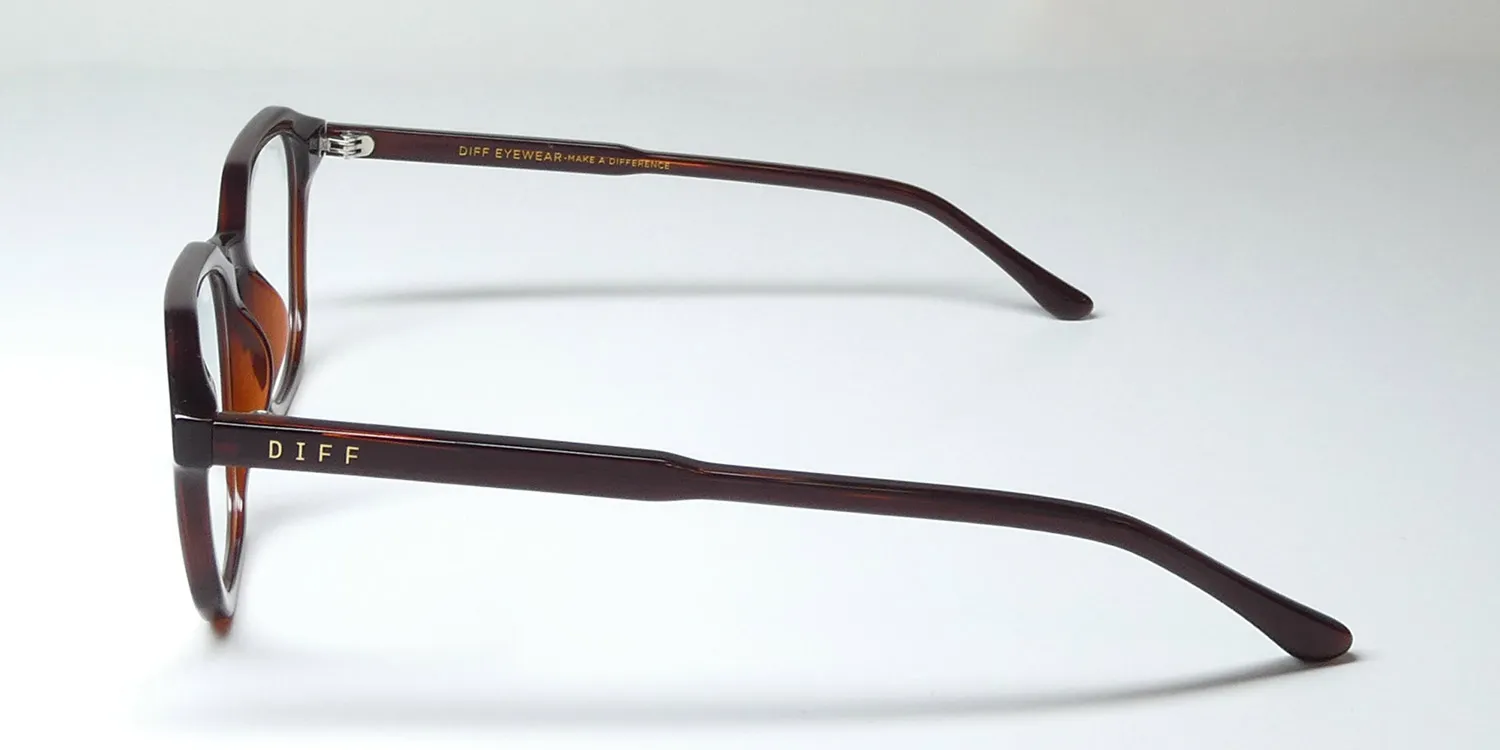 Diff 0318 Allen Blue Light Lens ch Eyeglasses Chestnut Crystal 51mm 4