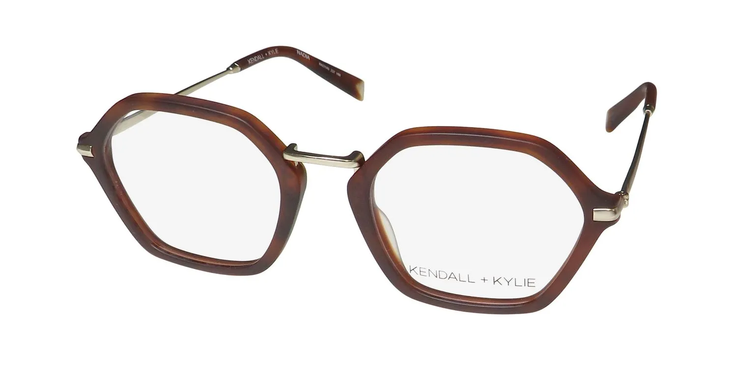 Kendall + Kylie Kko149 Nadia 237 Eyeglasses Caramel Tortoise 50mm