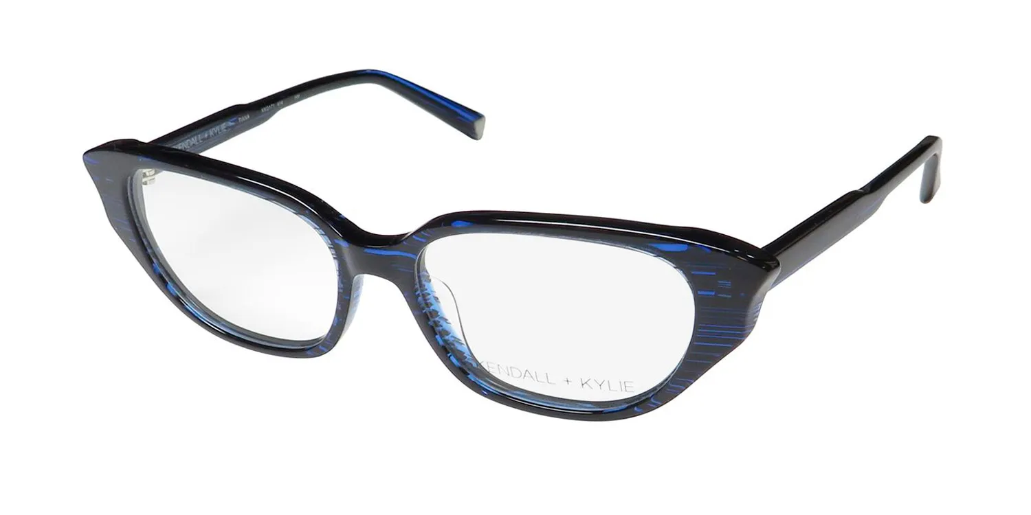 Kendall + Kylie Kko171 Tiana 414 Eyeglasses Striped Blue 51mm