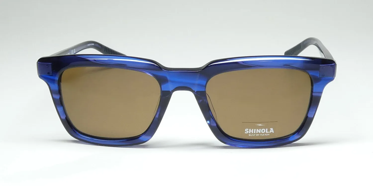 Flexon Shinola 1500s 460 Sunglasses Navy Horn 54mm Unisex 3