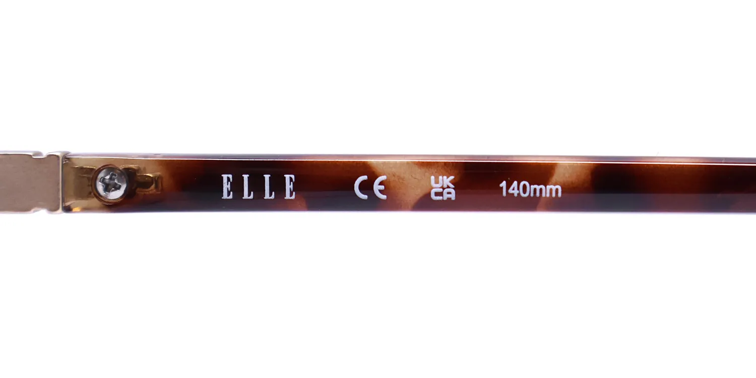 ELLE 13486 br Eyeglasses Brown Crystal 52mm 7