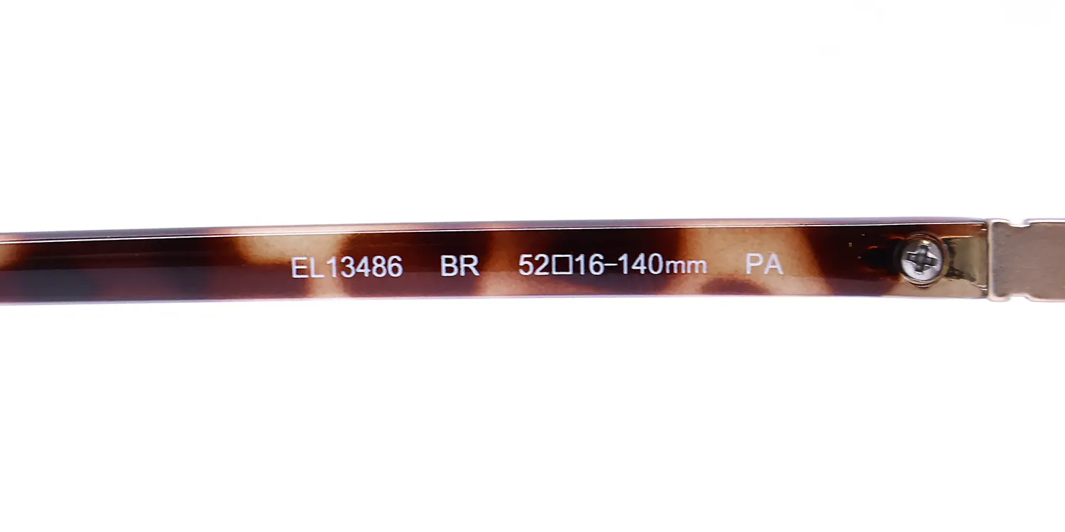 ELLE 13486 br Eyeglasses Brown Crystal 52mm 8