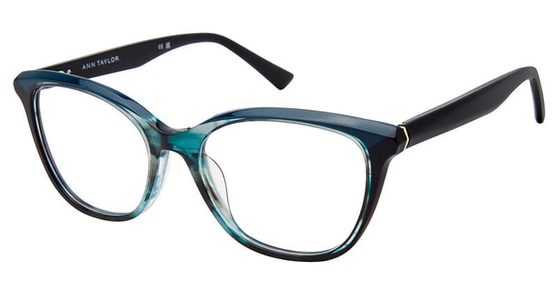 Ann Taylor AT354 C03 Eyeglasses Emerald/black 52mm Women