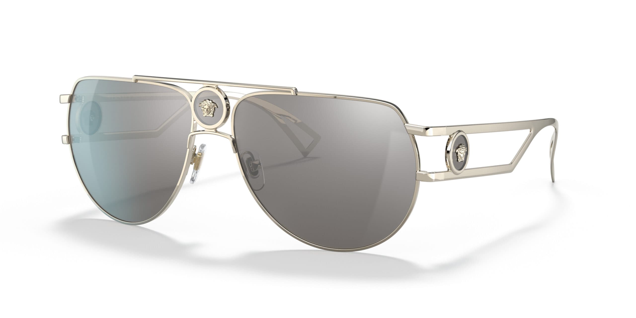 Versace 0VE2225 12526G Sunglasses Pale Gold 60mm