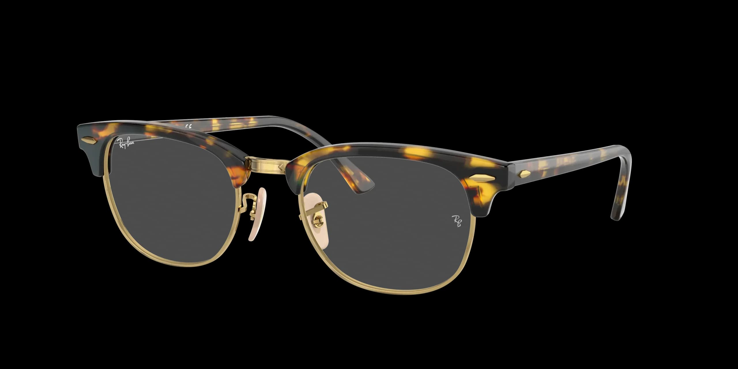 Ray-Ban RX5154 Clubmaster Eyeglasses Yellow Havana 49mm Unisex
