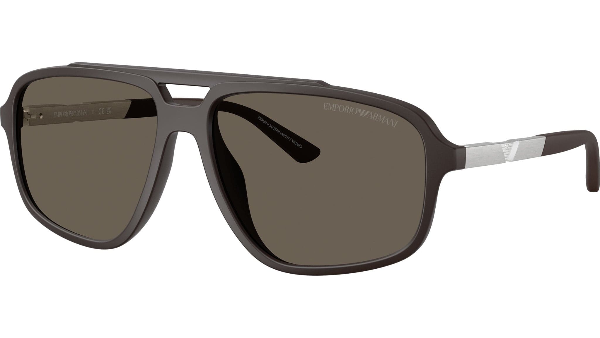Emporio Armani 0EA4236U 6186/3 Sunglasses Dark Brown 59mm Men