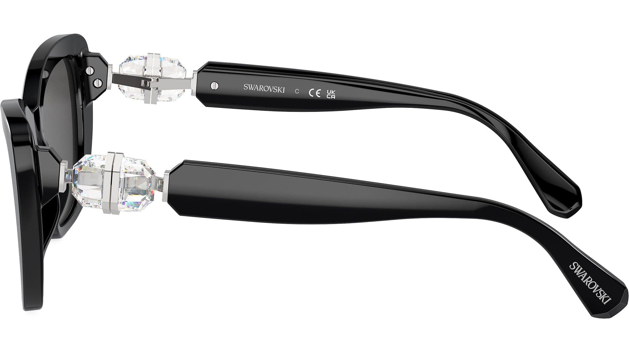 Swarovski SK6018 100187 Sunglasses Black 52mm Women 3