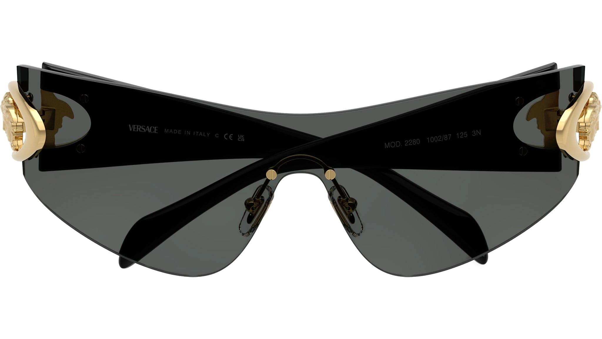 Versace 0VE2280 100287 Sunglasses Dark Grey 42mm Women 5