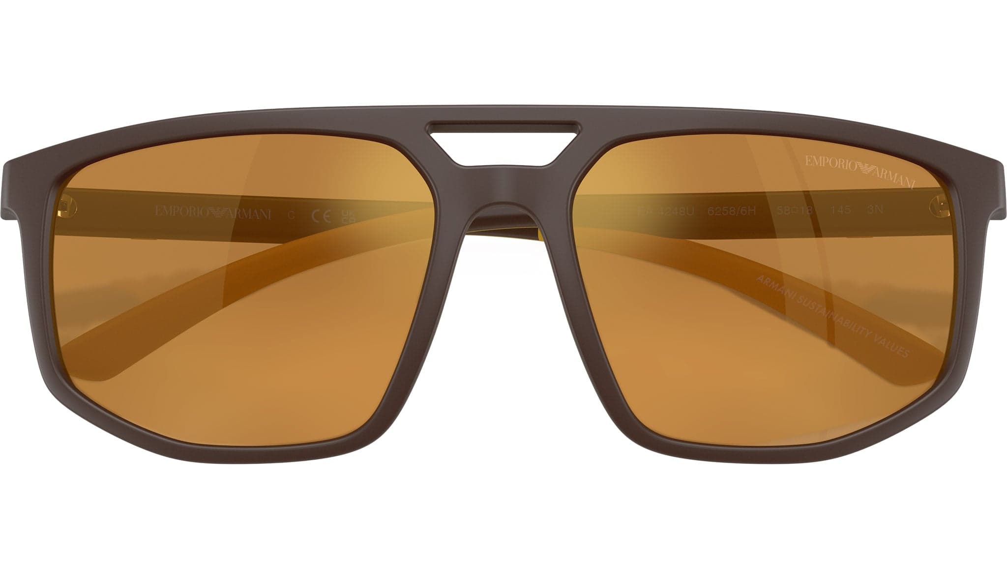 Emporio Armani 0EA4248U 62586H Sunglasses Matte Brown 58mm Men 5