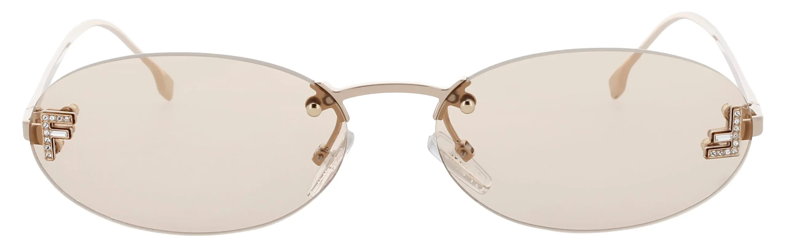 Fendi FE4075US 28Y Sunglasses Gold 54mm Women 2