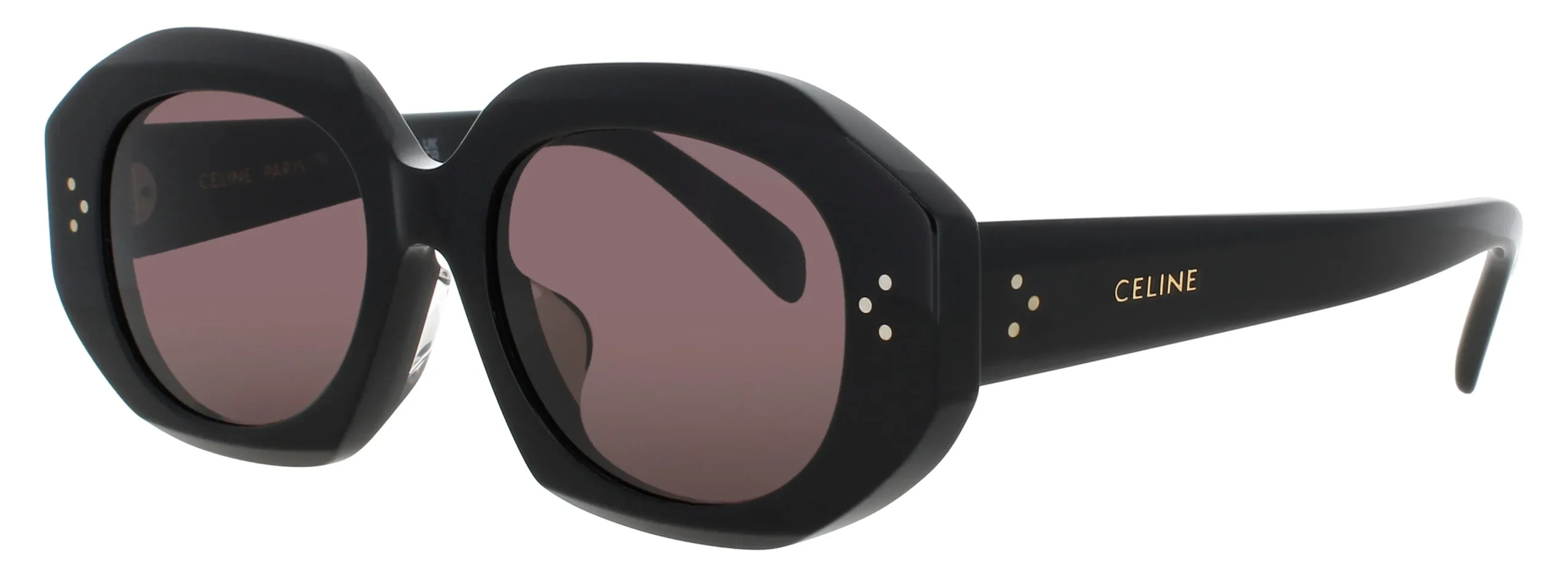 Celine CL40319F 01Y Sunglasses Shiny Black 52mm Women