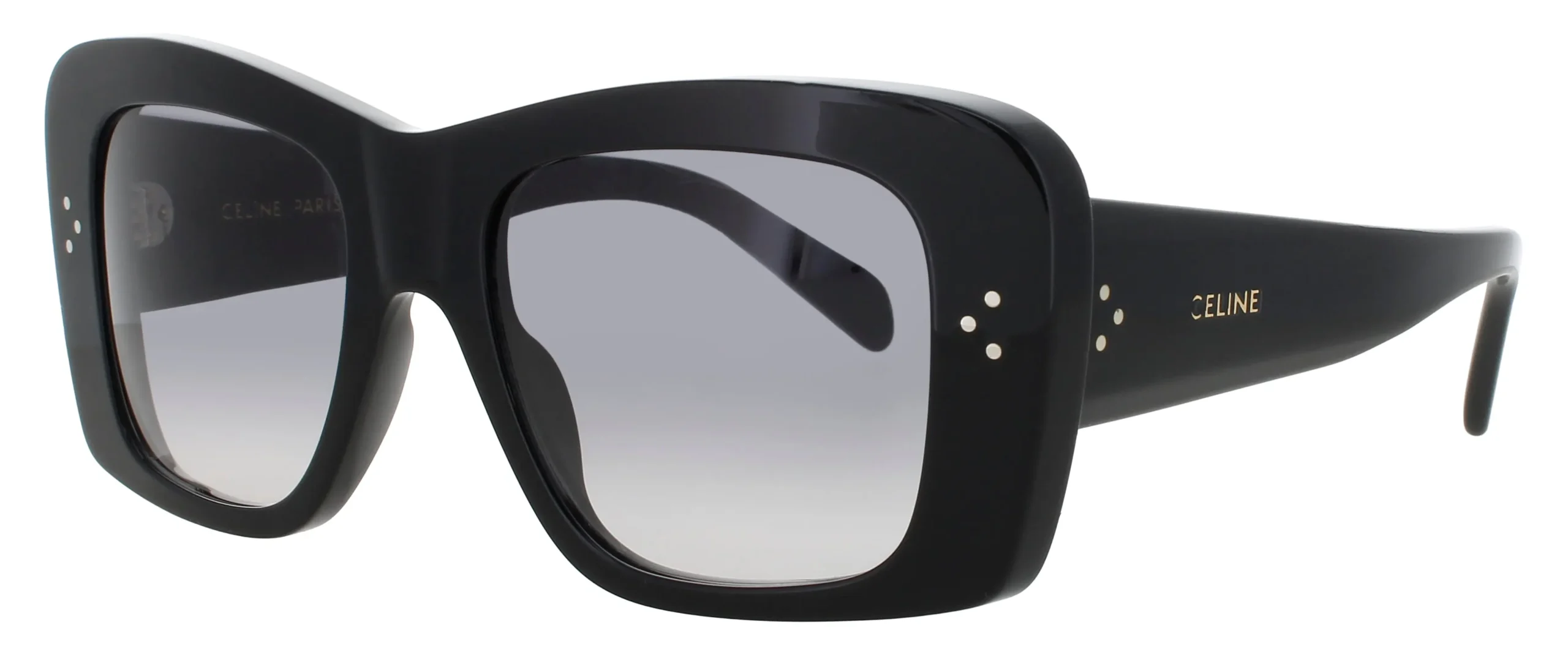 Celine CL40321I 01B Sunglasses Shiny Black 53mm Women