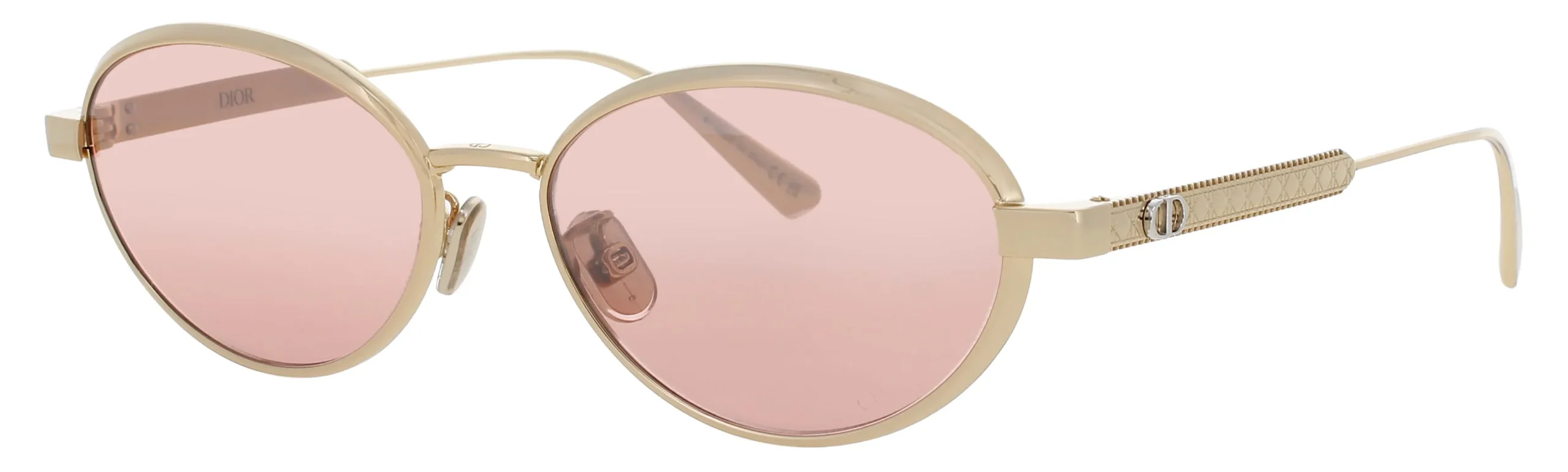 Dior CD40209U 10U Sunglasses Shiny Gold 53mm Women
