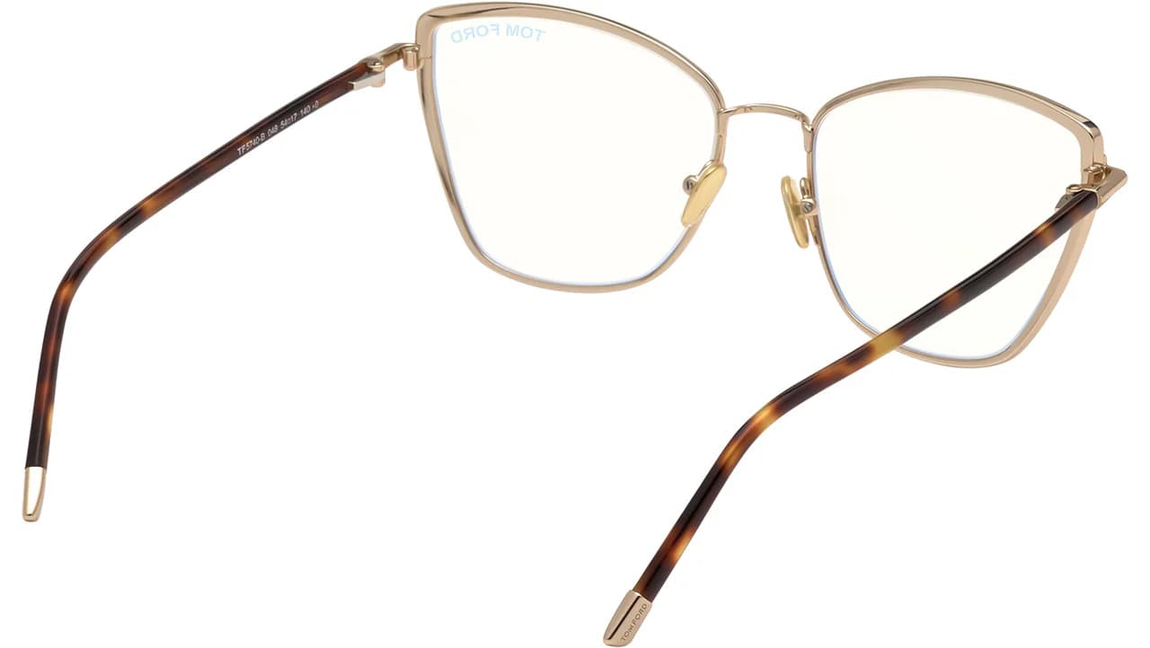 Tom Ford FT5740B 048 Eyeglasses Shiny Dark Brown 54mm Women 5