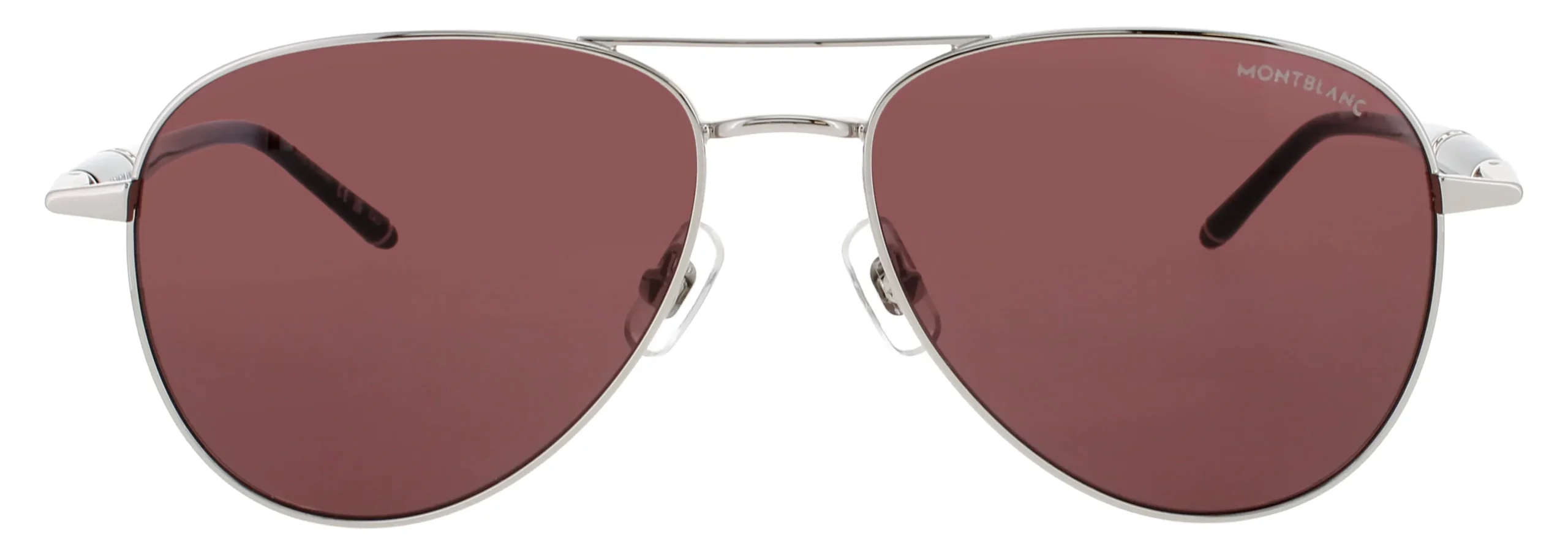 Montblanc MB0345S 002 Sunglasses Silver 57mm Men 2