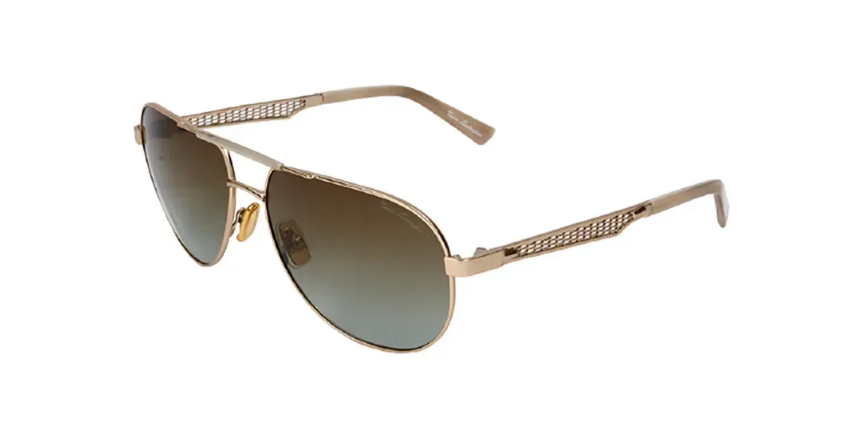 Tonino Lamborghini TL330S S01 Sunglasses Gold 60mm Men