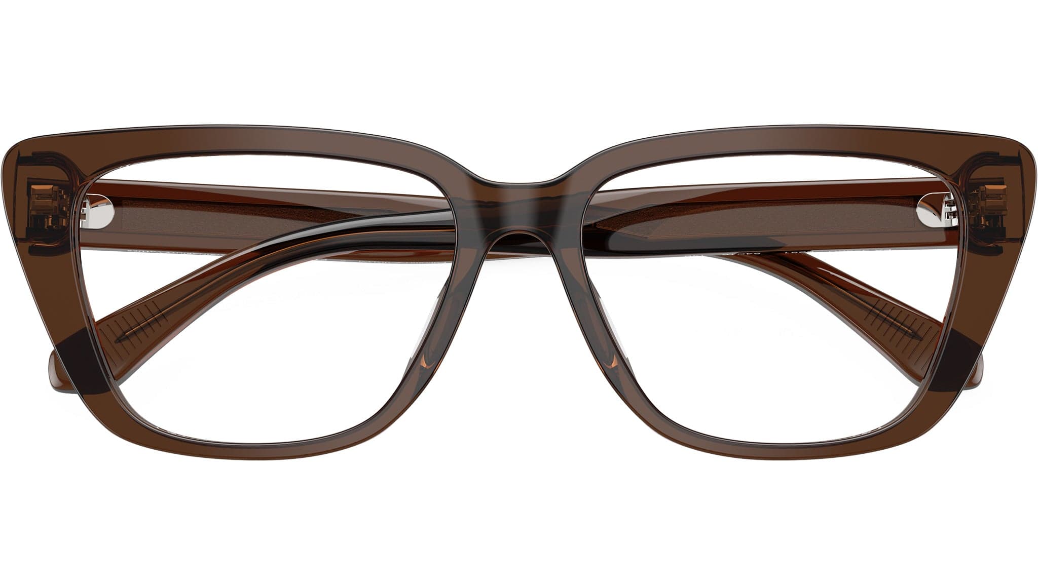 Emporio Armani 0EA3256U 6251 Eyeglasses Shiny Transparent Brown 52mm Women 5