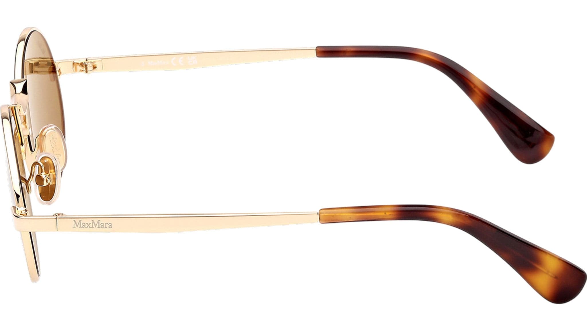 Max Mara MM0127 30L Sunglasses Shiny Deep Gold 48mm Women 3