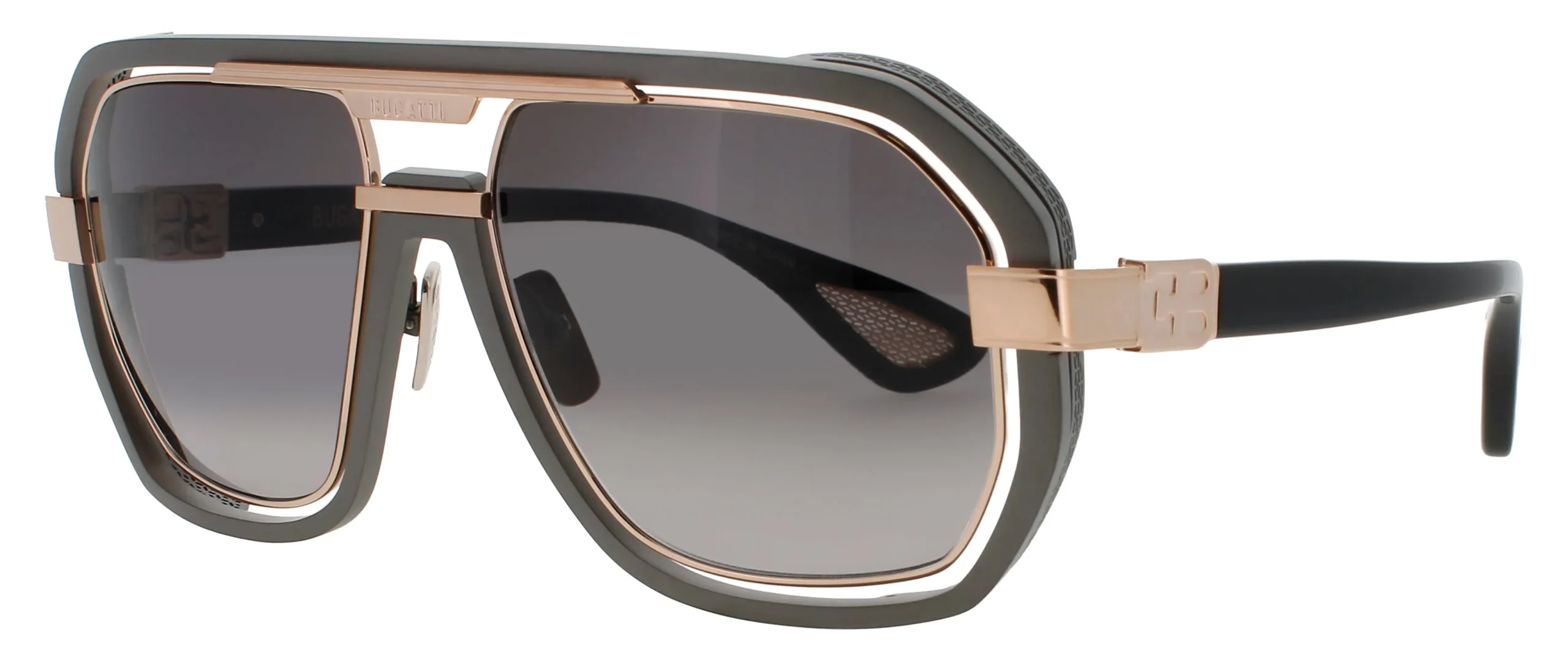 Bugatti 8 MGM/RG Sunglasses Matte Gunmetal 58mm Men
