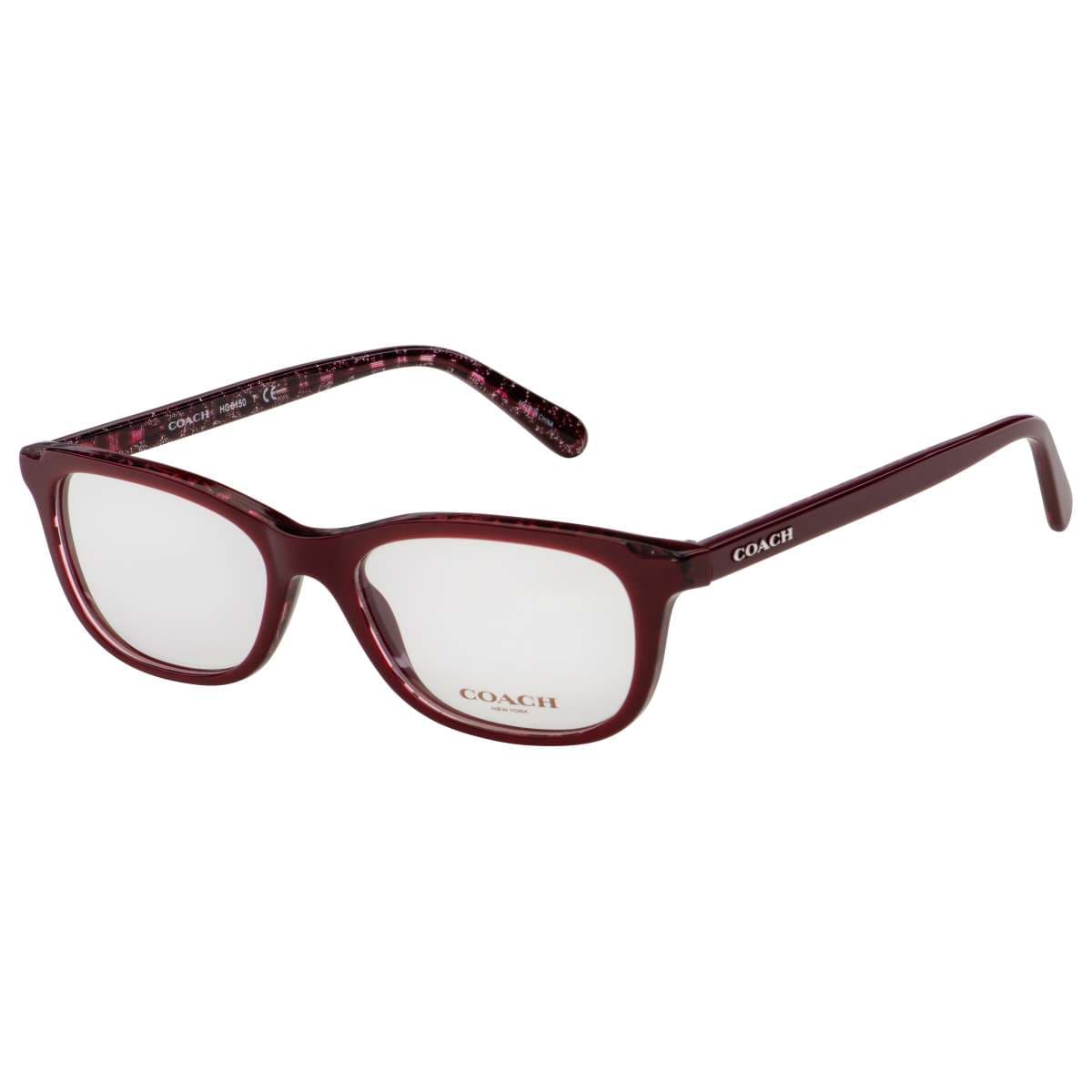 Coach HC6150 5584 Burgundy Glitter Sig C Eyeglasses Red 53mm Unisex