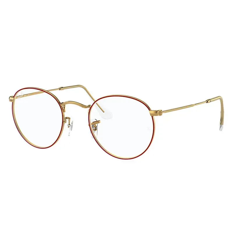 Ray-Ban RX3447V Eyeglasses Red On Gold 50mm Unisex