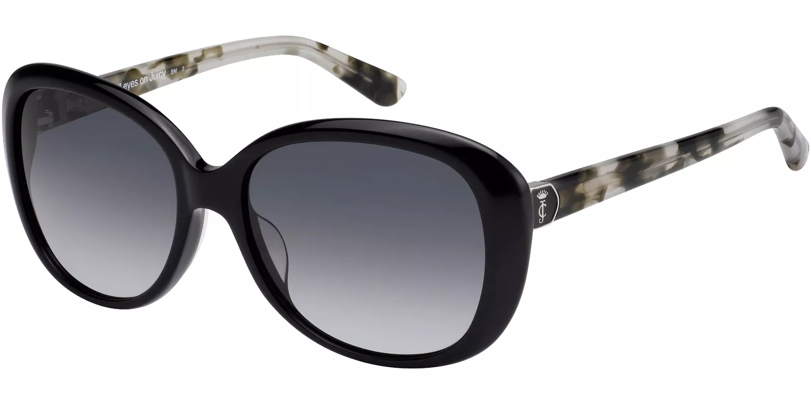 Juicy Couture JU598S WR79O Sunglasses Black Tortoise 53mm Women