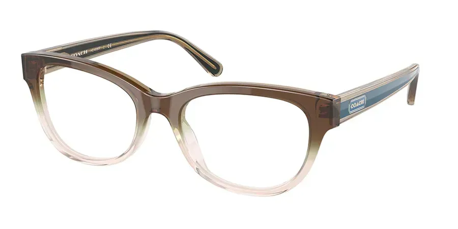 Coach HC6187F 5678 Eyeglasses Transparent Brown Gradient 53mm Women
