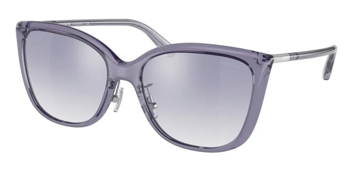 Coach HC8345 Sunglasses Transparent Purple 57mm Women