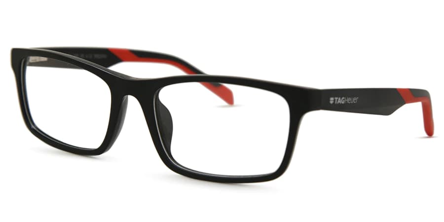 Tag Heuer TH0555 005 Eyeglasses Matte Black/red 55mm Men