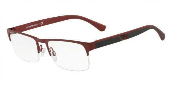 Emporio Armani EA1072 3222 Eyeglasses Matte Bordeaux 55mm Unisex