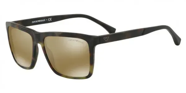 Emporio Armani EA4117 57027I Sunglasses Matte Green Havana 57mm Men