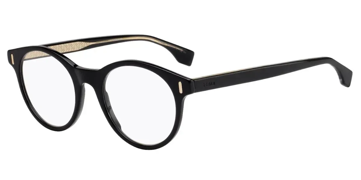 Fendi FFM0046 807 Eyeglasses Black 49mm Men