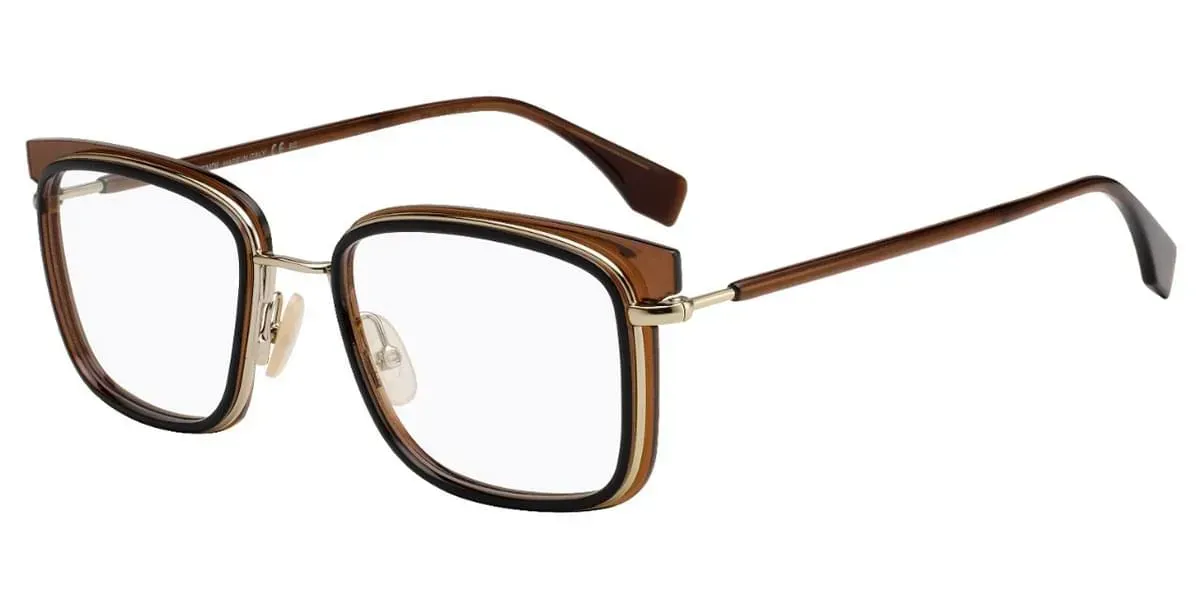 Fendi FFM0064 0BRN Eyeglasses Brown 54mm Men