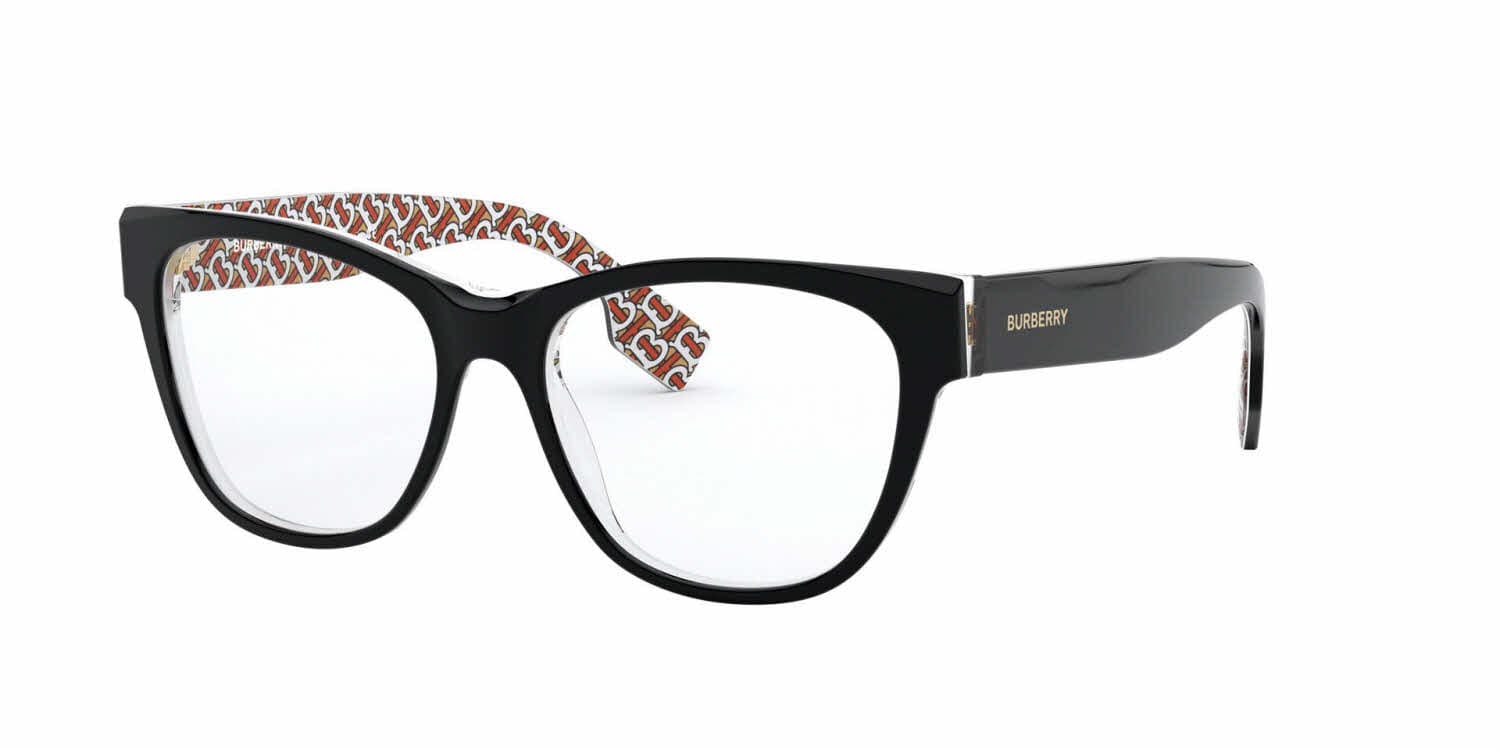 Burberry BE2301 3822 Eyeglasses Shiny Black 53mm Women
