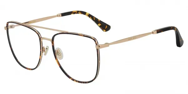 Jimmy Choo JC250 06J Eyeglasses Gold Havana 55mm Women