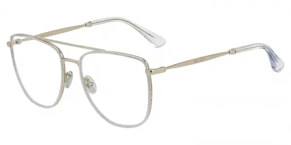Jimmy Choo JC250 MXV Eyeglasses Silver Glitter 55mm Women