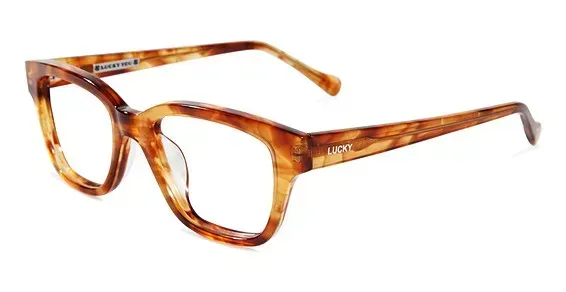 Lucky Brand Venturer Eyeglasses Brown Horn 50mm Men