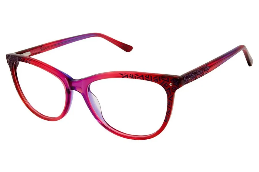 Nicole Miller Calyer C02 Eyeglasses Burgundy / Purple 55mm Women