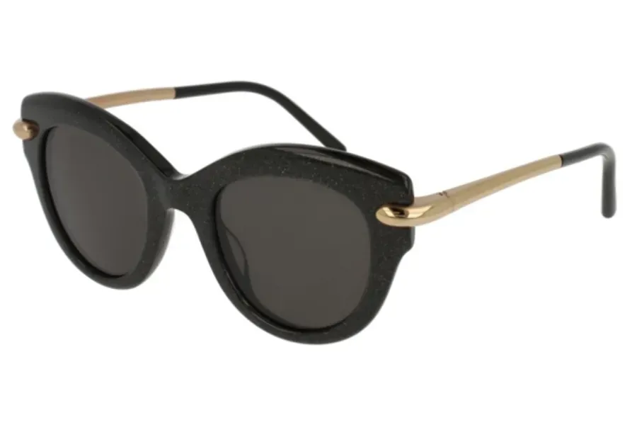 Pomellato PM0022S 001 Sunglasses Grey Gold 49mm Women