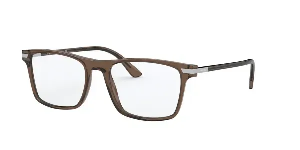 Prada 0PR01WV Eyeglasses Transparent Brown 54mm Men