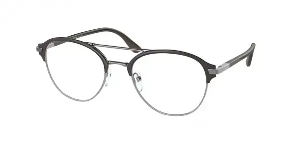 Prada PR61 02Q1O1 Eyeglasses Matte Brown Gunmetal 51mm Men