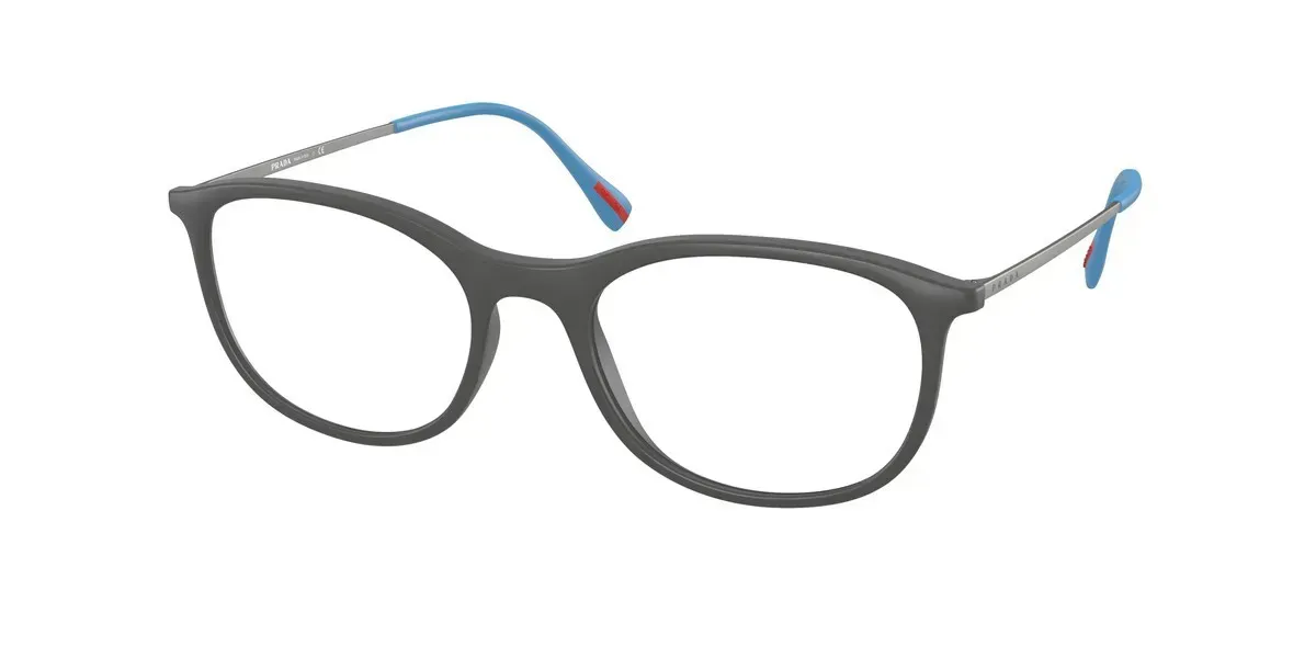 Prada PS06 UFK1O1 Eyeglasses Grey Rubber 53mm Women