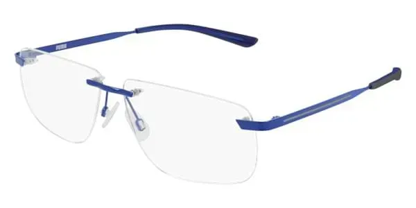 Puma PU0211O 003 Eyeglasses Blue 60mm Men