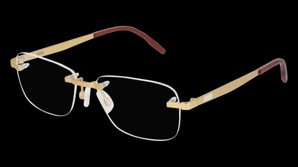 Puma PE0141O 001 Eyeglasses Gold 53mm Unisex