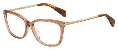 Rag & Bone RNB3010 01RL Eyeglasses Peach Crystal Gold 54mm Women