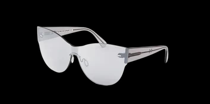 Retrosuperfuture Screen Kim Silver GK7 Sunglasses Transparent Grey 62mm Women