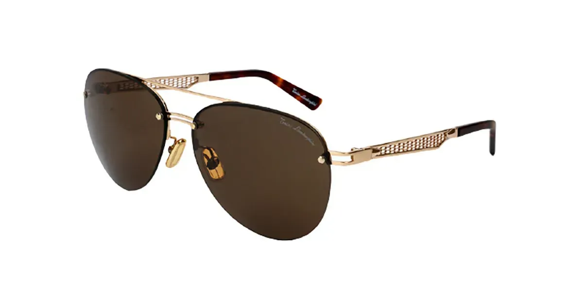 Tonino Lamborghini TL603S S02A Sunglasses Gold 61mm Men